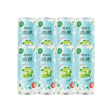 锐澳（RIO）鸡尾酒 果酒 微醺 新口味 青提茉莉 330ml*8罐 聚会送礼82.8元（需领券，合41.4元/件）
