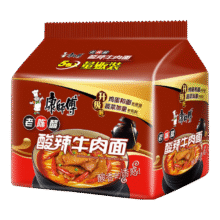 康师傅 方便面 经典老陈醋酸辣牛肉面五连包110g*5 泡面袋装 方便食品9.51元（需领券）