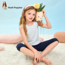 暇步士（Hush Puppies）童装儿童女童夏季新款女大童简约舒适家居背心 冰晶蓝 160 (偏大半码)38元（需领券）