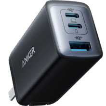 ANKER安克65W充电器氮化镓type-c快充PD45W+20W适用iPhone16proMax15华为小米苹果手机笔记本usb插头 黑66.81元（需领券）