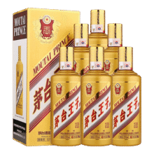 茅台贵州茅台王子酒 金王子酱香型白酒 伴手礼【父亲节礼物】商务宴请 53度 500mL 6瓶1408元 (券后省100)