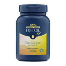 GNC健安喜四倍深海鱼油omega-3软胶囊中老年dha epa降血脂补脑120粒258元 (月销7000+)