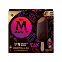 再降价:梦龙 MAGNUM 浓郁黑巧克力冰淇淋 65g*4支*6件88.76元（合14.79元/件）