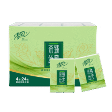 清风 茶臻手帕纸 4层加厚24包3.9元（需领券）