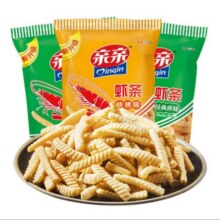 亲亲 虾条烧烤味80g6.6元（需领券，合2.2元/件）