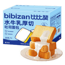 比比赞（BIBIZAN）水牛乳厚切吐司1kg营养早餐面包蛋糕休闲糕点7.75元（需领券）