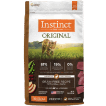 PLUS会员：instinct天然百利 无谷鸭肉猫粮10磅/4.5kg259.55元（需领券）右上角直播间领券下单