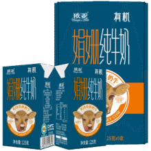 欧亚 全脂有机纯牛奶 125g*9盒39.9元