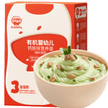 秋田满满婴幼儿有机面条猪肝菠菜味200g 10月+有机猪肝菠菜营养面39.75元（需领券，合13.25元/件）