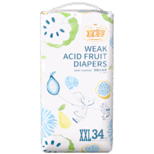 宜婴 弱酸水果纸尿裤XXL34片敏感肌适用超薄透气柔软尿不湿44元 (券后省20,月销1w+)