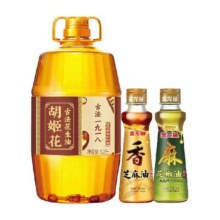 胡姬花古法一九一八花生油6.2L*1桶+金龙鱼花椒芝麻油100ml*2瓶164.8元