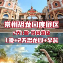 【特惠】中华恐龙园2日多次票+景尚酒店亲子房1晚+早