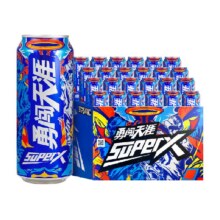 雪花啤酒勇闯天涯superX 500ml*24听拉格啤酒整箱【超级勇闯】85.25元（需领券）
