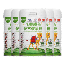 驼欢喜新疆正宗奶源益生菌骆驼奶粉无蔗糖中老年儿童青少年成人骆驼乳粉 儿童成长配方驼乳粉5罐装*330g440.2元（需领券）