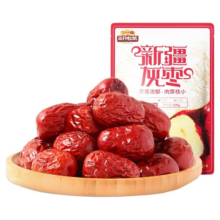 【三只松鼠_新疆灰枣500g】免洗红枣零食大枣干货枣子脆枣奶枣8.8元