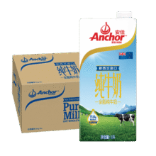 安佳（Anchor）3.6g蛋白质全脂牛奶 新西兰原装进口1L*12盒139元 (券后省10,月销1w+)