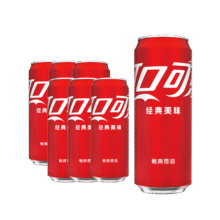 Plus会员：可口可乐 可口可乐（Coca-Cola）碳酸汽水摩登罐饮料330ml*6罐12.26元（需领券）