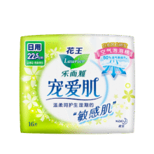乐而雅花王宠爱肌丝薄柔棉日用卫生巾22.5cm16片姨妈巾绵柔表层自在透气47.52元（需领券，合11.88元/件）