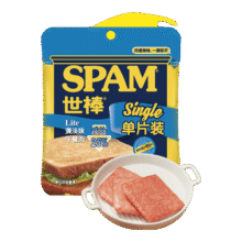 世棒（SPAM）午餐肉清淡口味60g单片装早餐火锅开袋即食 史迪仔电影泡面搭档5.51元（需领券）