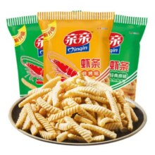 亲亲 虾条原味80g 多口味可选7.7元（需领券，合2.57元/件）