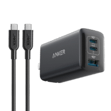 ANKER安克65W氮化镓充电器套装含100W数据线type-cPD快充 适用苹果iphone16华为小米手机联想笔记本黑87.03元（需领券）