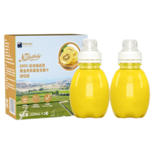 临期：纽西水菓宝宝 100%NFC黄金奇异果苹果汁220ml*2瓶（25/10）7.17元包邮（淘金币）