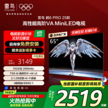 雷鸟 鹤6 PRO 25款 65S595C Pro MiniLED平板电视机 65英寸（免费安装）2743.2元