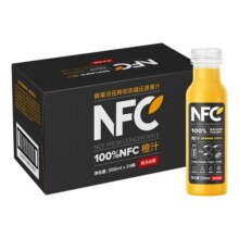 【天猫u先】农夫山泉100%NFC果汁橙汁纯果蔬汁轻断食代餐果汁饮料19.5元