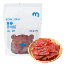 宜客 猪肉脯 290g 任选4件65元（需领券，合16.25元/件）