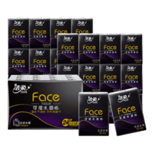 洁柔 手帕纸古龙水香纸巾 黑face 4层6片 24包3.44元