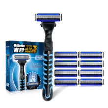吉列 剃须刀手动 威锋3强化刀片 1刀架9刀头61.6元（有概率券可以做到更低价格）