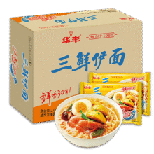 微信小程序、plus会员：华丰方便面三鲜伊面整箱装原味24袋*86g24.29元（需领券）