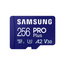 三星（SAMSUNG）256GB TF MicroSD 内存卡 4K高速蓝卡 U3A2V30 读速180MB/s 游戏机无人机运动相机存储卡 PRO Plus