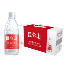 昆仑山饮用天然弱碱性矿泉水 350ml*24瓶 整箱装 高端矿泉水新包装98.86元（合32.95元/件）