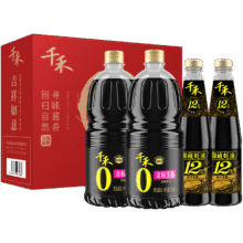 返京东超市卡、京东PLUS:千禾寻味酱香礼盒【提鲜套装】金标生抽1.52kg*2+蚝油510g*223.69元