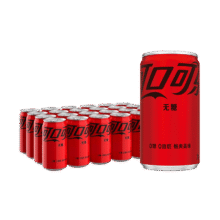 plus会员、需首购:Coca-Cola/可口可乐 无糖可乐mini罐 罐装原味碳酸饮料 200ml 24罐29.82元包邮