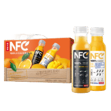 plus：农夫山泉 100%NFC果汁饮料 300ml*12瓶（6瓶橙汁+6瓶芒果混合汁）缤纷礼盒202.75元（合67.58元/件）