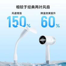 酷态科 CP超级户外小风扇手持 可插充电宝适用户外旅游出行白色52.79元