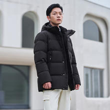 坦博尔 羽绒服男短款冬款休闲连帽防风保暖冬天男士冬天外套TA331557 黑色券后319.11元