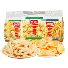 盼盼家庭号薯片膨化食品休闲办公室儿时经典薯片薯条虾条零食 原味薯片100g*3袋4.43元