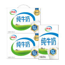 伊利牛奶 优质乳蛋白 250ml*18盒/箱*2箱59.9元包邮