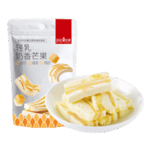 薛记炒货 轻乳芒果奶糕128g*1袋6.74元包邮（需试用）