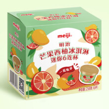明治（meiji）芒果西柚冰淇淋迷你6连杯 43g*6杯*6件74.82元（合12.47元/件）