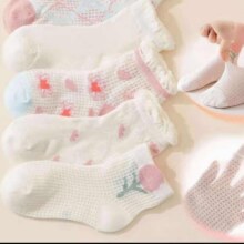 棉十三 男女童 精梳棉网眼夏季薄款*5双 × 2件14.18元（需领券，合7.09元/件）(微信小程序购买)
