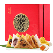 五芳斋嘉兴特产中华老字号 9粽4蛋8糕 五芳龙禧粽子礼盒1820g85.92元（合28.64元/件）