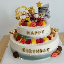 美团 麦香园生日蛋糕店 10+6英寸网红人气款生日蛋糕现价158.2元 原价328元