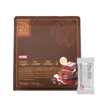 618限时好价！京东京造 72%无糖黑巧克力500g（101袋）进口可可 健身减脂73.05元