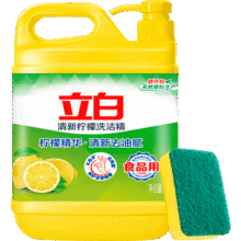 立白 柠檬去油洗洁精 1kg+赠海绵4.9元包邮（需领券）