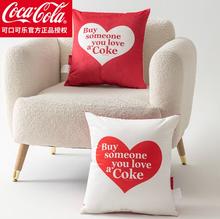 Coca-Cola 可口可乐 水晶绒抱枕 40cm*40cm 含枕芯 一对装￥13.9