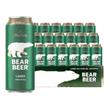 豪铂熊（BearBeer）拉格啤酒500ml*24听 整箱装 德国原装进口会员到手价95.85元（需领券）